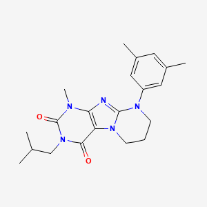 molecular formula C21H27N5O2 B2870665 9-(3,5-dimethylphenyl)-1-methyl-3-(2-methylpropyl)-7,8-dihydro-6H-purino[7,8-a]pyrimidine-2,4-dione CAS No. 848279-68-5