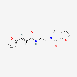 molecular formula C16H14N2O4 B2870669 (E)-3-(furan-2-yl)-N-(2-(7-oxofuro[2,3-c]pyridin-6(7H)-yl)ethyl)acrylamide CAS No. 2035007-59-9