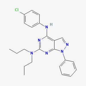 N~4~-(4-chlorophenyl)-1-phenyl-N~6~,N~6~-dipropyl-1H-pyrazolo[3,4-d]pyrimidine-4,6-diamine