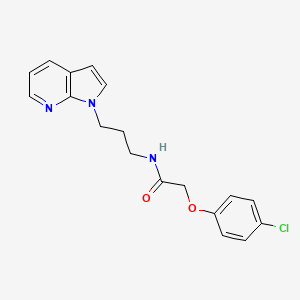 molecular formula C18H18ClN3O2 B2870672 N-(3-(1H-pyrrolo[2,3-b]pyridin-1-yl)propyl)-2-(4-chlorophenoxy)acetamide CAS No. 1787914-32-2