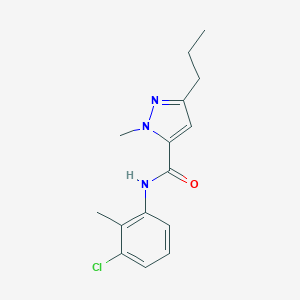 molecular formula C15H18ClN3O B287068 N-(3-chloro-2-methylphenyl)-1-methyl-3-propyl-1H-pyrazole-5-carboxamide 