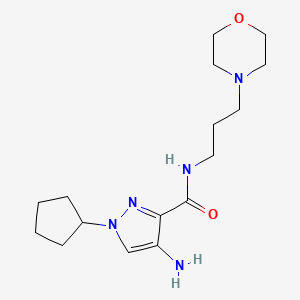 4-Amino-1-cyclopentyl-N-(3-morpholin-4-ylpropyl)-1H-pyrazole-3-carboxamide