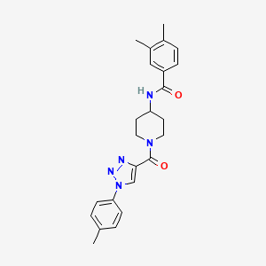 3,4-dimethyl-N-(1-(1-(p-tolyl)-1H-1,2,3-triazole-4-carbonyl)piperidin-4-yl)benzamide