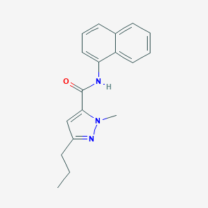 molecular formula C18H19N3O B287069 1-methyl-N-(1-naphthyl)-3-propyl-1H-pyrazole-5-carboxamide 