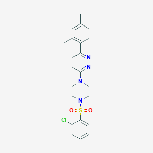 3-(4-((2-Chlorophenyl)sulfonyl)piperazin-1-yl)-6-(2,4-dimethylphenyl)pyridazine
