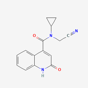 molecular formula C15H13N3O2 B2870693 N-(cyanomethyl)-N-cyclopropyl-2-hydroxyquinoline-4-carboxamide CAS No. 1427993-40-5