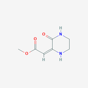 molecular formula C7H10N2O3 B2870695 methyl (2E)-(3-oxopiperazin-2-ylidene)acetate CAS No. 53700-43-9