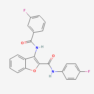 molecular formula C22H14F2N2O3 B2870699 3-(3-fluorobenzamido)-N-(4-fluorophenyl)benzofuran-2-carboxamide CAS No. 847409-29-4
