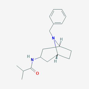 molecular formula C18H26N2O B028707 N-((1R,3s,5S)-8-Benzyl-8-azabicyclo[3.2.1]octan-3-yl)isobutyramide CAS No. 376348-67-3