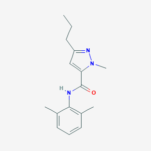 molecular formula C16H21N3O B287070 N-(2,6-dimethylphenyl)-1-methyl-3-propyl-1H-pyrazole-5-carboxamide 