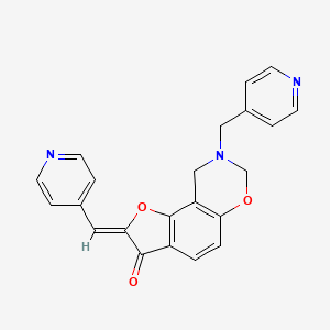 (Z)-8-(pyridin-4-ylmethyl)-2-(pyridin-4-ylmethylene)-8,9-dihydro-2H-benzofuro[7,6-e][1,3]oxazin-3(7H)-one