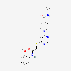 molecular formula C23H29N5O3S B2870709 3-methyl-6-({4-[(2E)-3-phenylprop-2-enoyl]piperazin-1-yl}sulfonyl)-1,3-benzothiazol-2(3H)-one CAS No. 1189697-98-0