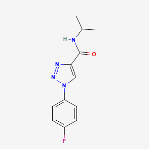 molecular formula C12H13FN4O B2870722 N-(4-chlorophenyl)-2-({6-methyl-2-[4-(trifluoromethyl)phenyl]pyrimidin-4-yl}oxy)acetamide CAS No. 1260933-38-7