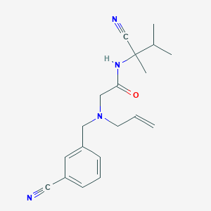 molecular formula C19H24N4O B2870727 N-(1-cyano-1,2-dimethylpropyl)-2-{[(3-cyanophenyl)methyl](prop-2-en-1-yl)amino}acetamide CAS No. 1311467-65-8