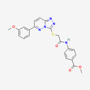 molecular formula C22H19N5O4S B2870729 Methyl 4-(2-((6-(3-methoxyphenyl)-[1,2,4]triazolo[4,3-b]pyridazin-3-yl)thio)acetamido)benzoate CAS No. 894061-64-4