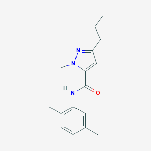 molecular formula C16H21N3O B287073 N-(2,5-dimethylphenyl)-1-methyl-3-propyl-1H-pyrazole-5-carboxamide 