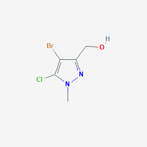 molecular formula C5H6BrClN2O B2870730 (4-Bromo-5-chloro-1-methylpyrazol-3-yl)methanol CAS No. 2260932-68-9