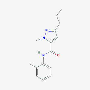 molecular formula C15H19N3O B287074 1-methyl-N-(2-methylphenyl)-3-propyl-1H-pyrazole-5-carboxamide 