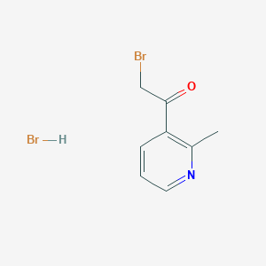 molecular formula C8H9Br2NO B2870747 2-Bromo-1-(2-methylpyridin-3-yl)ethanone hydrobromide CAS No. 67279-27-0