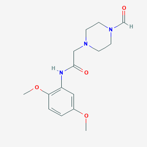 molecular formula C15H21N3O4 B2870749 N-(2,5-Dimethoxyphenyl)-2-(4-formylpiperazinyl)ethanamide CAS No. 1023495-38-6