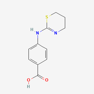 molecular formula C11H12N2O2S B2870755 4-(5,6-dihydro-4H-1,3-thiazin-2-ylamino)benzoic acid CAS No. 1351399-03-5