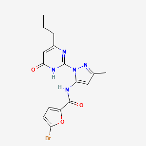 5-bromo-N-(3-methyl-1-(6-oxo-4-propyl-1,6-dihydropyrimidin-2-yl)-1H-pyrazol-5-yl)furan-2-carboxamide