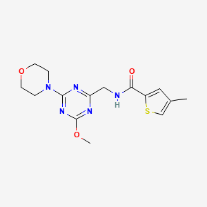 N-((4-methoxy-6-morpholino-1,3,5-triazin-2-yl)methyl)-4-methylthiophene-2-carboxamide