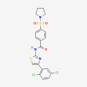 N-(4-(2,5-dichlorophenyl)thiazol-2-yl)-4-(pyrrolidin-1-ylsulfonyl)benzamide