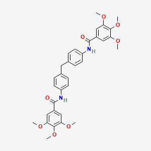 molecular formula C33H34N2O8 B2870776 3,4,5-trimethoxy-N-[4-[[4-[(3,4,5-trimethoxybenzoyl)amino]phenyl]methyl]phenyl]benzamide CAS No. 313403-32-6