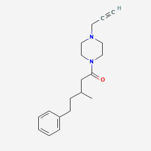 molecular formula C19H26N2O B2870779 3-Methyl-5-phenyl-1-[4-(prop-2-yn-1-yl)piperazin-1-yl]pentan-1-one CAS No. 1444164-98-0