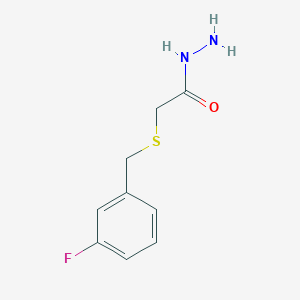 molecular formula C9H11FN2OS B2870785 2-[(3-Fluorobenzyl)thio]acetohydrazide CAS No. 669709-41-5