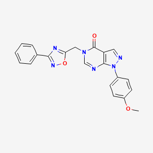 molecular formula C21H16N6O3 B2870810 1-{3-[(2,4-difluorobenzyl)amino]-3-oxopropyl}-N-phenyl-1H-1,2,3-benzotriazole-5-carboxamide CAS No. 1189490-21-8