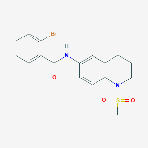 molecular formula C17H17BrN2O3S B2870821 2-bromo-N-(1-methylsulfonyl-3,4-dihydro-2H-quinolin-6-yl)benzamide CAS No. 942007-19-4