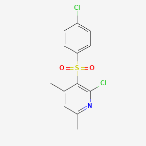 molecular formula C13H11Cl2NO2S B2870822 2-Chloro-3-[(4-chlorophenyl)sulfonyl]-4,6-dimethylpyridine CAS No. 339111-93-2