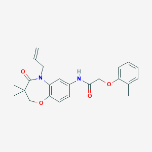 N-(5-allyl-3,3-dimethyl-4-oxo-2,3,4,5-tetrahydrobenzo[b][1,4]oxazepin-7-yl)-2-(o-tolyloxy)acetamide