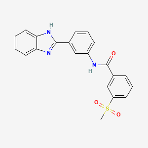 N-[3-(1H-benzimidazol-2-yl)phenyl]-3-methylsulfonylbenzamide