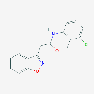 molecular formula C16H13ClN2O2 B287085 2-(1,2-benzisoxazol-3-yl)-N-(3-chloro-2-methylphenyl)acetamide 