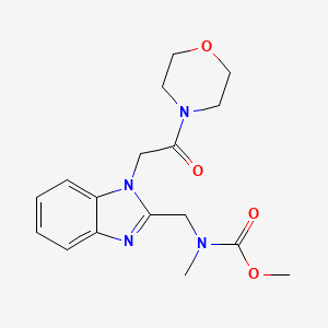 molecular formula C17H22N4O4 B2870854 methyl methyl((1-(2-morpholino-2-oxoethyl)-1H-benzo[d]imidazol-2-yl)methyl)carbamate CAS No. 941962-48-7