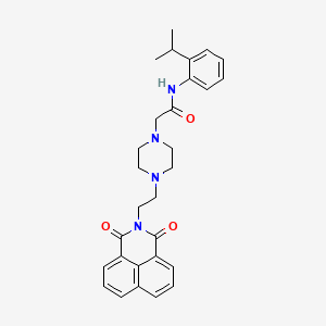 2-(4-(2-(1,3-dioxo-1H-benzo[de]isoquinolin-2(3H)-yl)ethyl)piperazin-1-yl)-N-(2-isopropylphenyl)acetamide