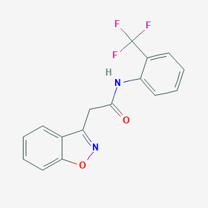 molecular formula C16H11F3N2O2 B287089 2-(1,2-benzoxazol-3-yl)-N-[2-(trifluoromethyl)phenyl]acetamide 