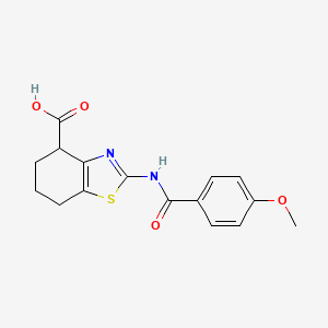 2-(4-Methoxybenzamido)-4,5,6,7-tetrahydrobenzo[d]thiazole-4-carboxylic acid