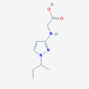 molecular formula C9H15N3O2 B2870891 2-[(1-Butan-2-ylpyrazol-3-yl)amino]acetic acid CAS No. 2247207-64-1