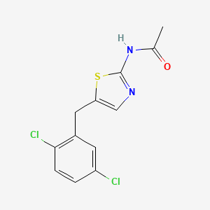 molecular formula C12H10Cl2N2OS B2870892 N-[5-[(2,5-dichlorophenyl)methyl]-1,3-thiazol-2-yl]acetamide CAS No. 304895-15-6