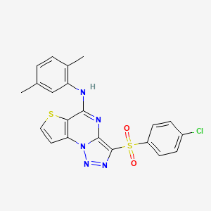 3-[(4-chlorophenyl)sulfonyl]-N-(2,5-dimethylphenyl)thieno[2,3-e][1,2,3]triazolo[1,5-a]pyrimidin-5-amine
