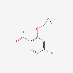 molecular formula C10H9BrO2 B2870895 4-Bromo-2-cyclopropoxybenzaldehyde CAS No. 1243456-36-1
