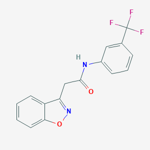 molecular formula C16H11F3N2O2 B287090 2-(1,2-benzisoxazol-3-yl)-N-[3-(trifluoromethyl)phenyl]acetamide 
