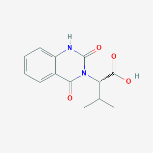 molecular formula C13H14N2O4 B2870902 (2S)-2-(2,4-dioxo-1,4-dihydroquinazolin-3(2H)-yl)-3-methylbutanoic acid CAS No. 188789-54-0