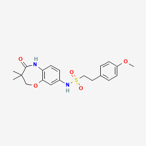 N-(3,3-dimethyl-4-oxo-2,3,4,5-tetrahydrobenzo[b][1,4]oxazepin-8-yl)-2-(4-methoxyphenyl)ethanesulfonamide