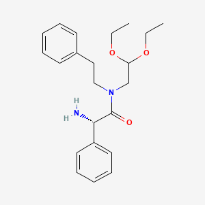 molecular formula C22H30N2O3 B2870911 (S)-2-Amino-N-(2,2-diethoxyethyl)-N-phenethyl-2-phenylacetamide CAS No. 1222068-65-6