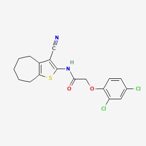 N-(3-cyano-5,6,7,8-tetrahydro-4H-cyclohepta[b]thiophen-2-yl)-2-(2,4-dichlorophenoxy)acetamide